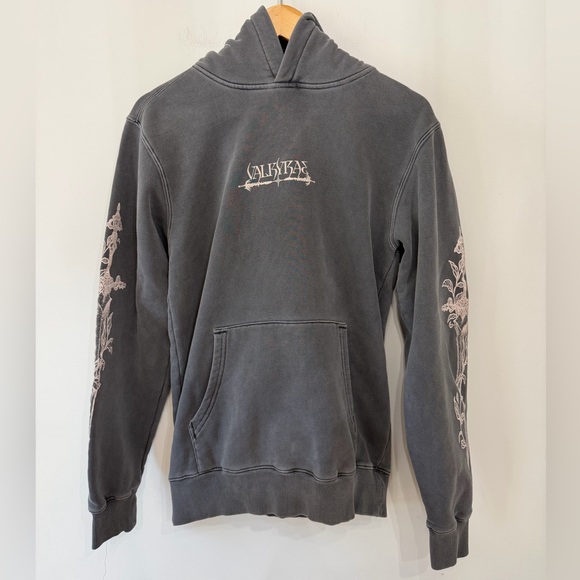 Valkyrae Dagger Hoodie Norse Mythology Valkyrie Gray Heavy All Over Print 2023 S - Picture 2 of 13